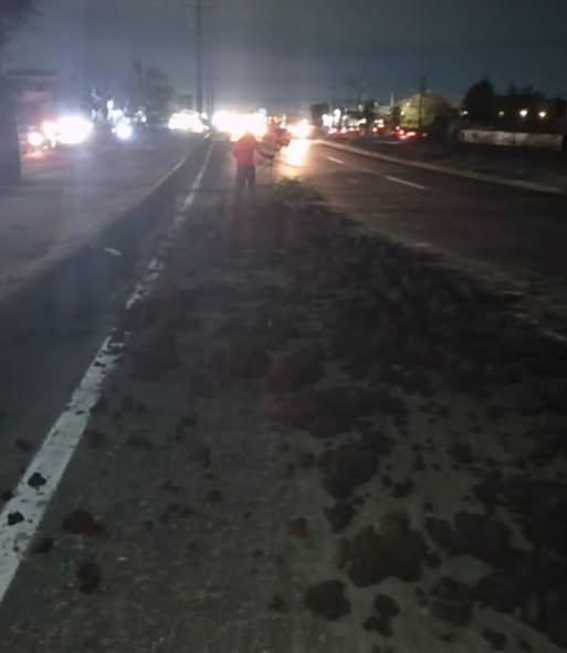 Cuidado, tierra regada en la Toluca-Naucalpan
